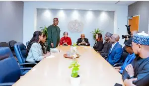 Vice President Kashim Shettima in a meeting with UN Deputy Secretary-General Amina J. Mohammed at the UN Headquarters in New York