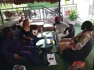 Hon Orji Kanu Emmanuel and other AFED Executive members at the meeting with a partner from Poland