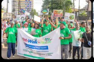 Participants at a previous edition of the Nigerian Conservation Foundation’s Walk for Nature, an environmental advocacy initiative promoting nature conservation and climate action in Lagos. Photo credit: NCF